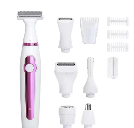 Tondeuse & Épilateur 4-en-1 Rechargeable — Étanche IPX6